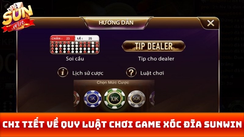 Chi tiết về quy luật chơi game xóc đĩa Sunwin